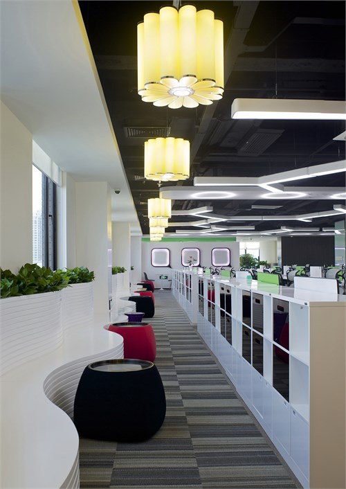 騰訊科技(北京)希格瑪大廈4F辦公區(qū)裝修工程_美國室內(nèi)設計中文網(wǎng)